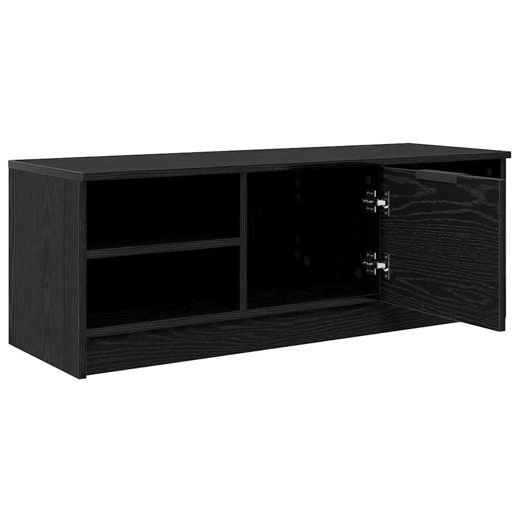 Mobile TV Rovere Nero 102 x 35 x 36,5 cm Legno multistrato