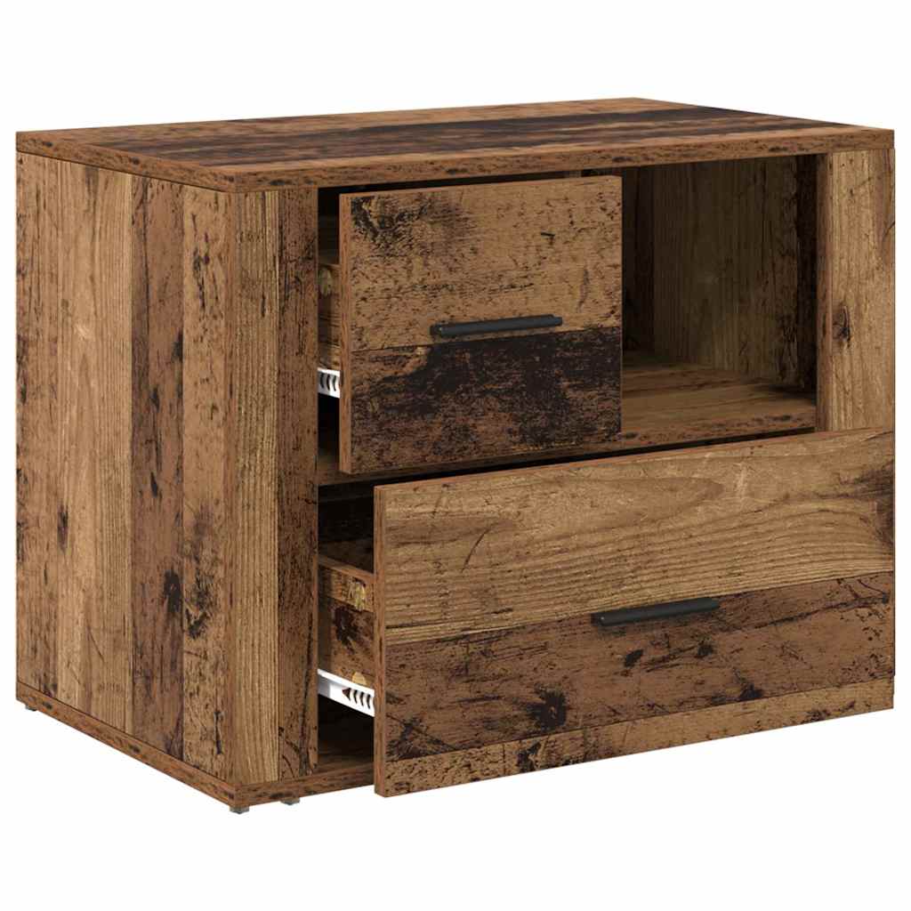 Armadio da Notte con cassetto Legno vecchio 35 x 60 x 50 cm