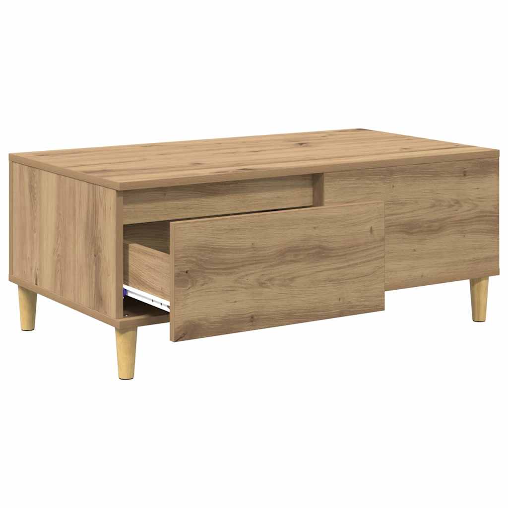 Tavolino da salotto Rovere artigianale 90 x 50 x 35 cm