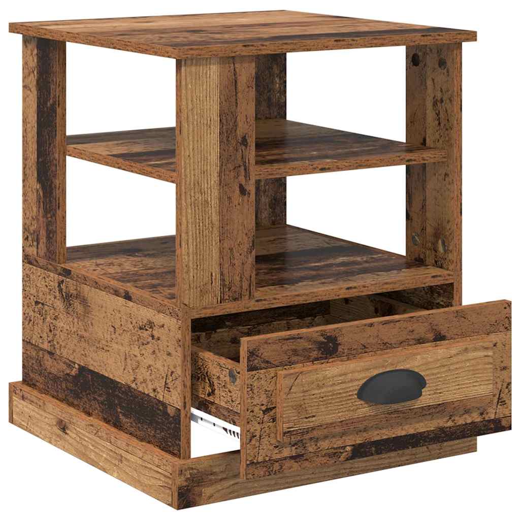 Armadio da Notte con cassetto Legno vecchio 50 x 50 x 60 cm