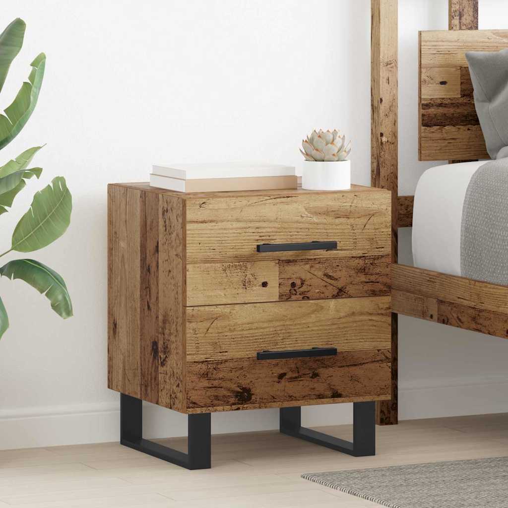 Armadio da Notte con cassetto Legno vecchio 40 x 35 x 47,5 cm