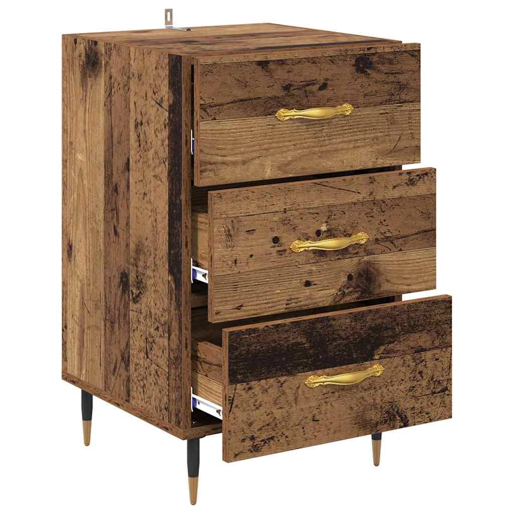 Armadio da Notte con cassetto Legno vecchio 40 x 40 x 66 cm