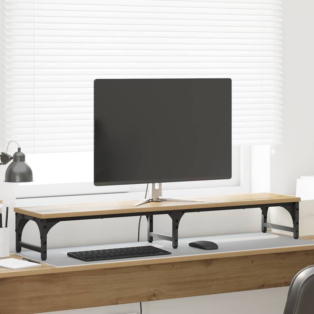 Supporto per Monitor Rovere artigianale 105 x 23 x 15,5 cm