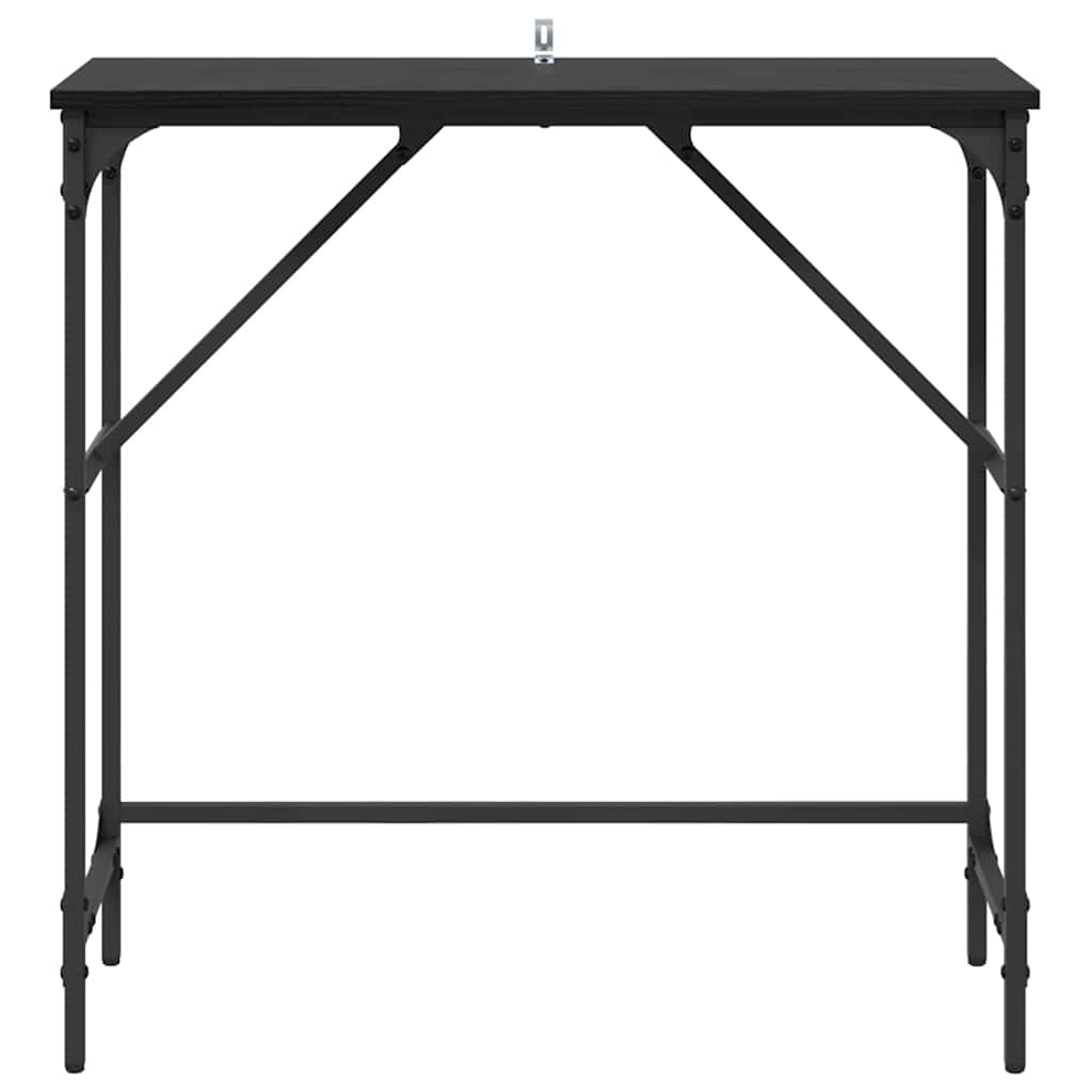 Tavolo consolle Rovere Nero 75 x 32 x 75 cm Legno multistrato
