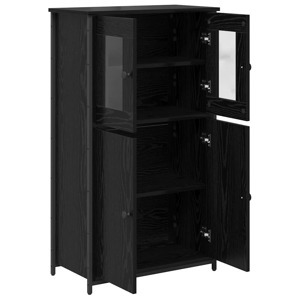 Credenza Rovere Nero 62 x 32 x 106,5 cm Legno multistrato