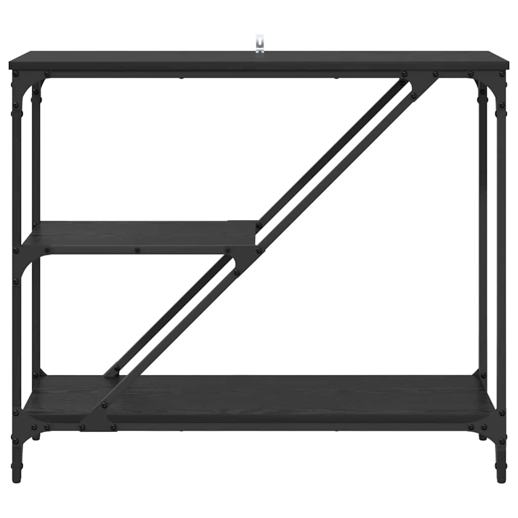 Tavolo consolle Rovere Nero 88,5 x 30 x 75 cm Legno multistrato