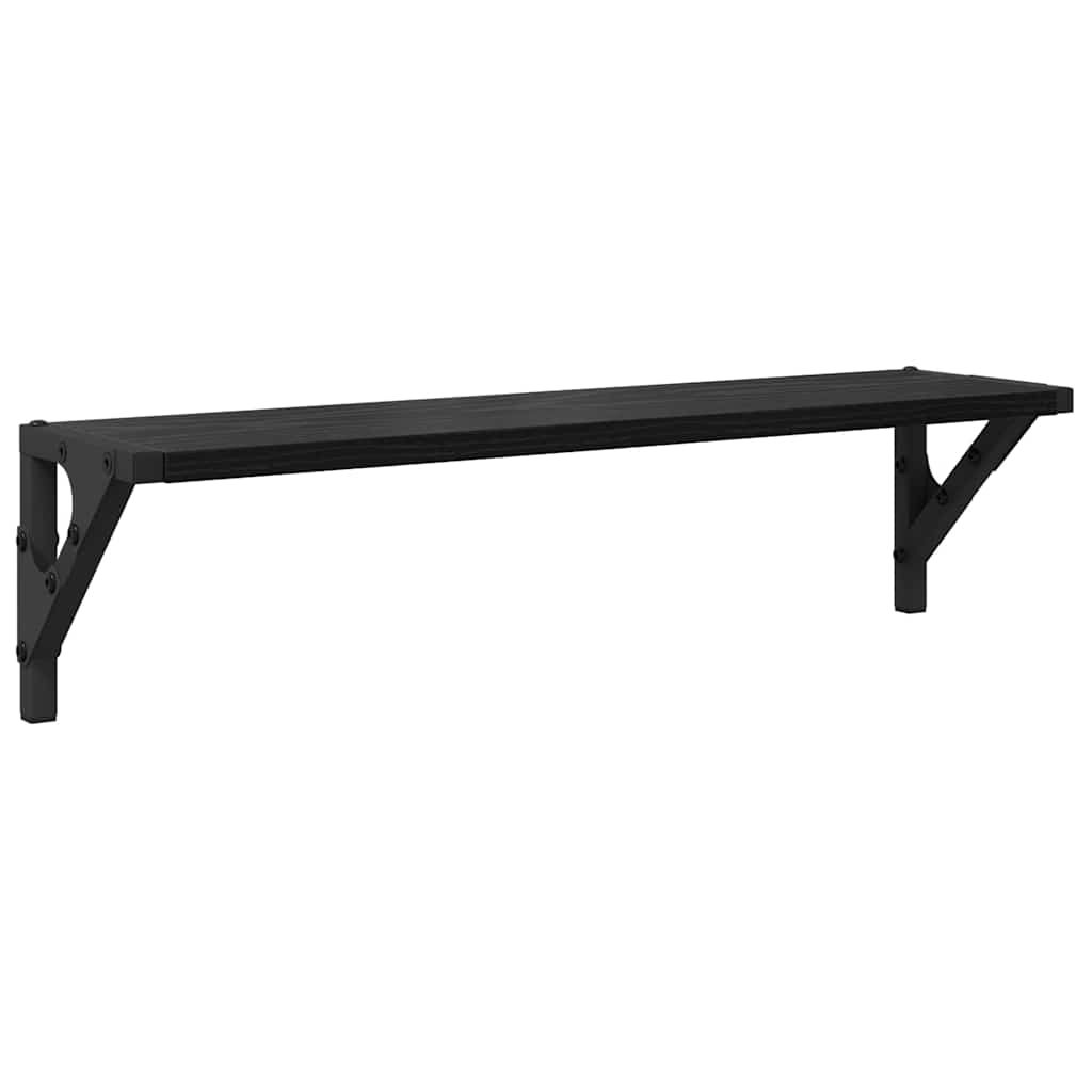 Scaffali da parete 2 pcs Rovere Nero 60 x 15 x 15,5 cm