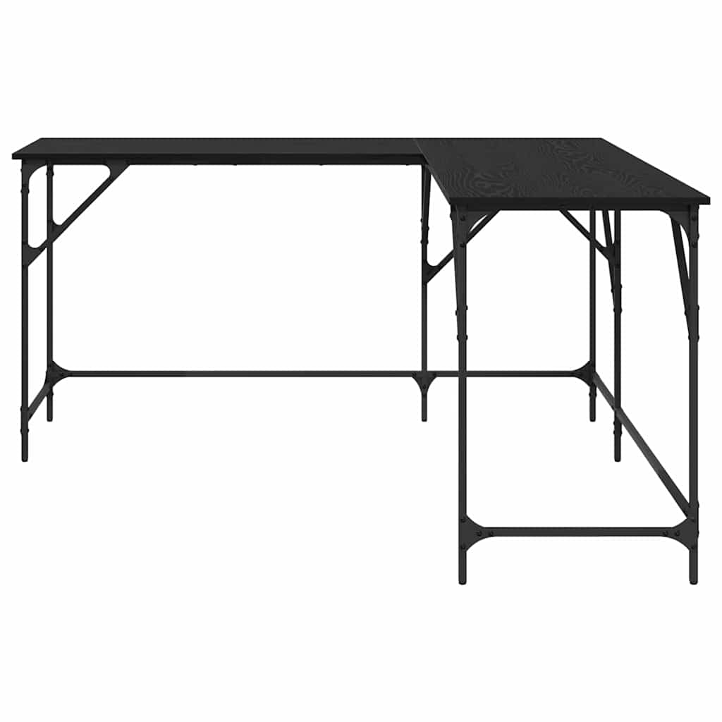Scrivania Rovere Nero 149 x 149 x 75 cm Legno multistrato