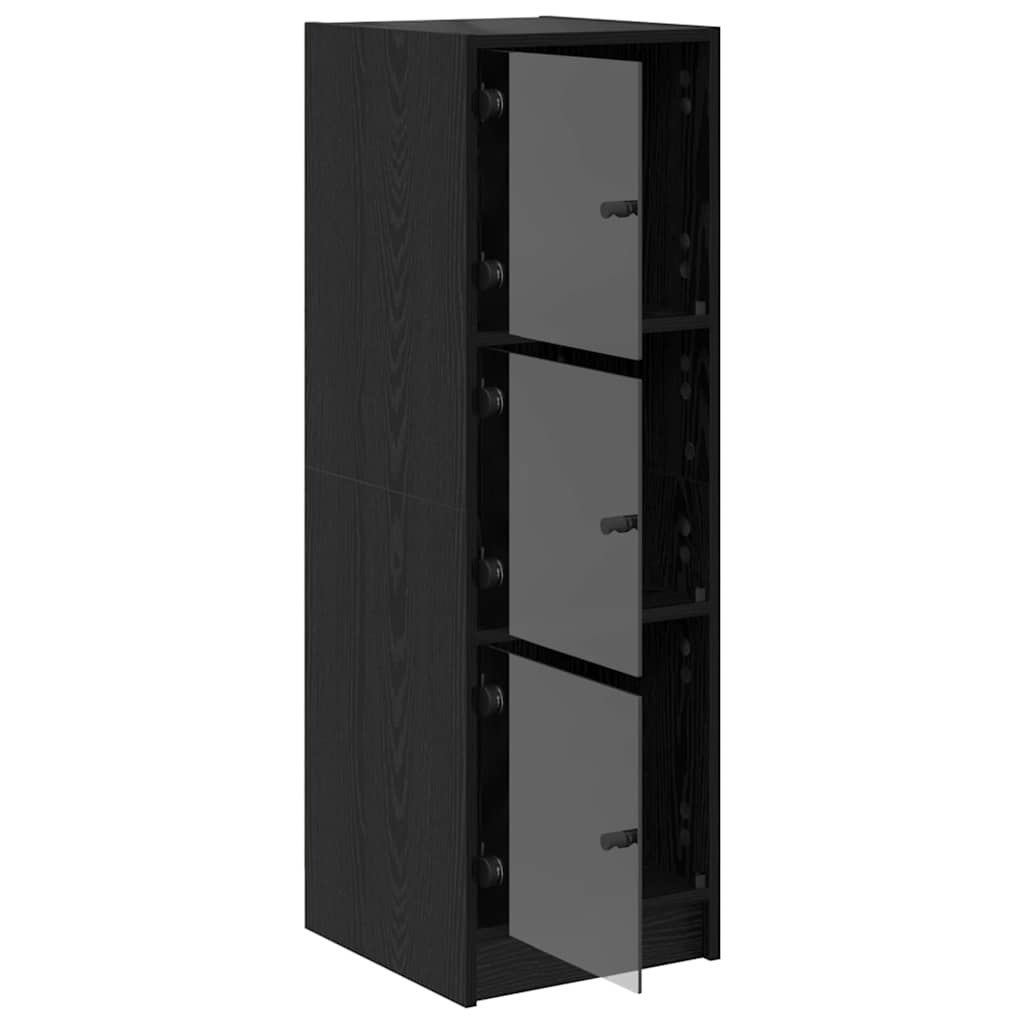 Credenza Rovere Nero 35 x 37 x 109 cm Legno multistrato
