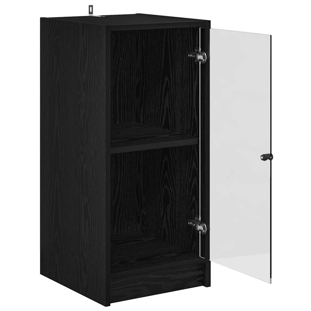 Credenza Rovere nero 35 x 37 x 76 cm Legno multistrato