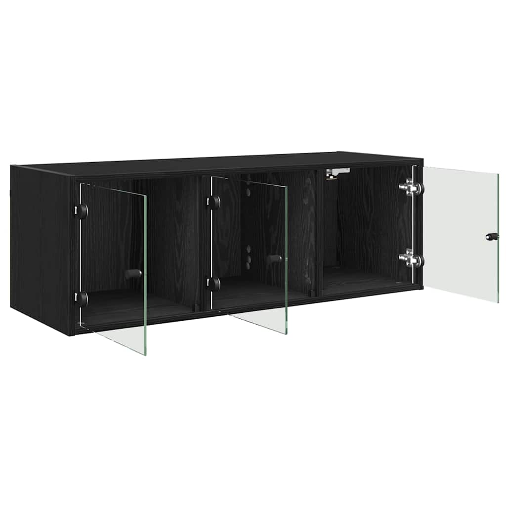 Armadietto a muro Rovere Nero 102 x 37 x 35 cm