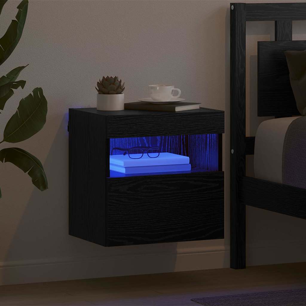 Mobile TV da parete Rovere Nero 40 x 30 x 40 cm