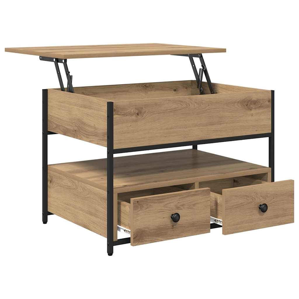 Tavolino da salotto Rovere artigianale 70 x 50 x 54.5 cm