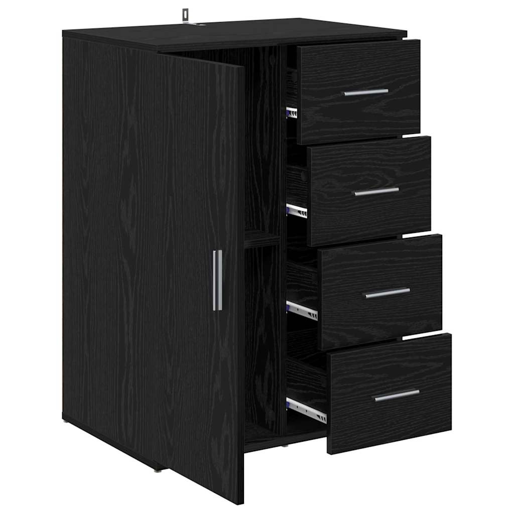 Credenza Rovere Nero 59 x 39 x 80 cm Legno multistrato