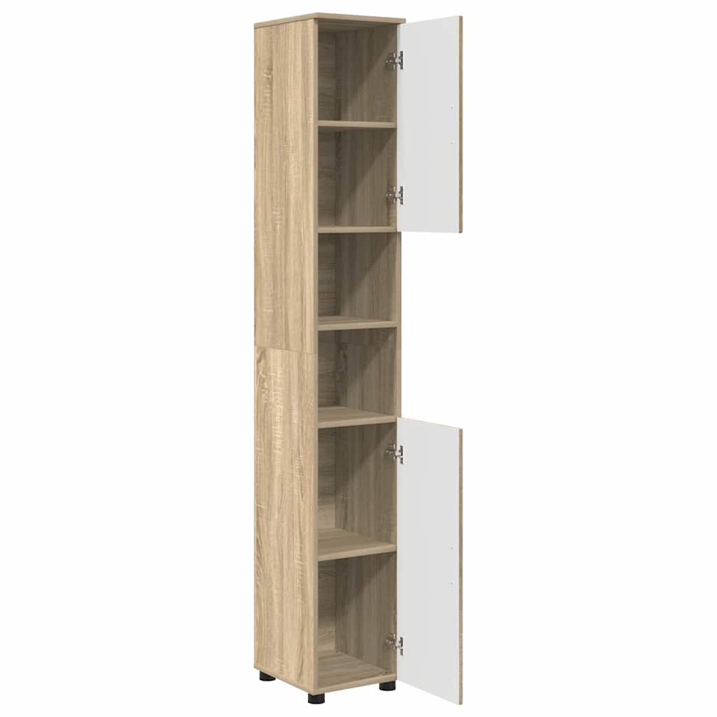Mobile da Bagno con porta Rovere Sonoma 30 x 35 x 192 cm