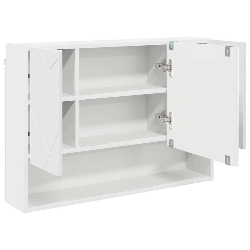 Mobiletto per specchio Bianco 80 x 17 x 55 cm Legno multistrato