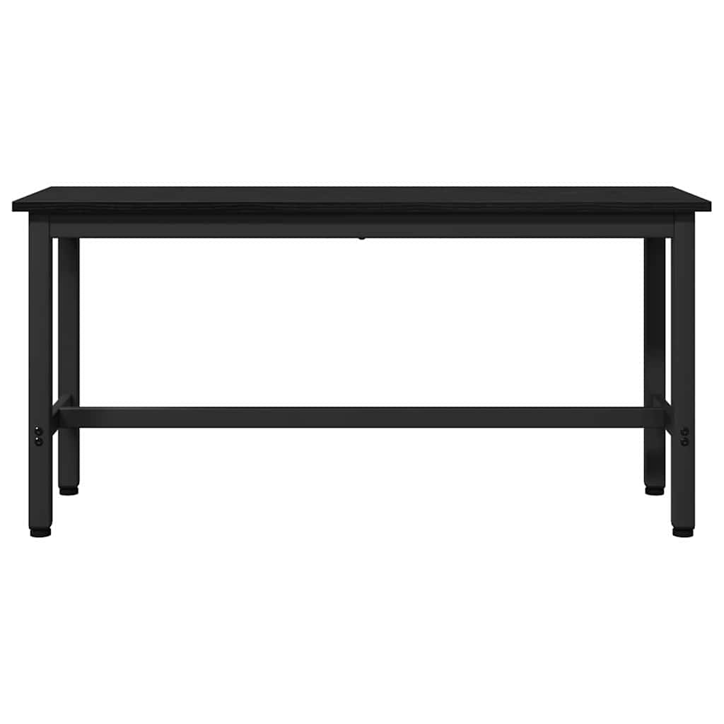 Panchina da pranzo 2 pcs Rovere Nero 100 x 32,5 x 48,5 cm