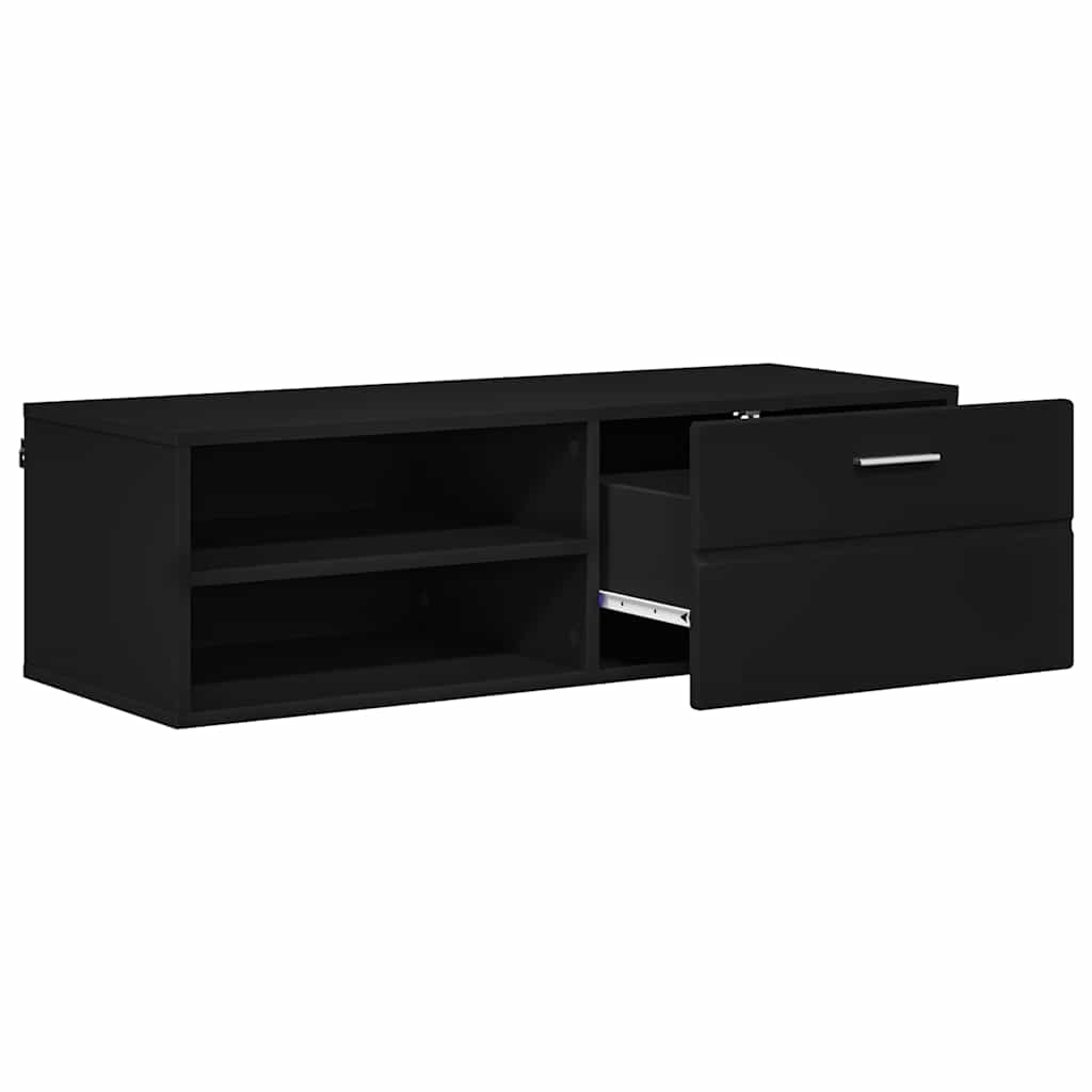 Armadio in Legno Nero 100,5 x 39 x 30 cm Legno multistrato