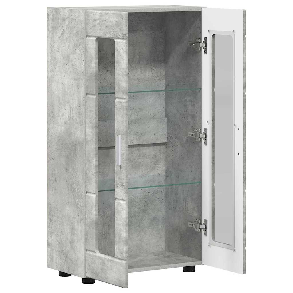 Credenza con porta FLORIN Grigio cemento 55,5 x 29 x 103 cm