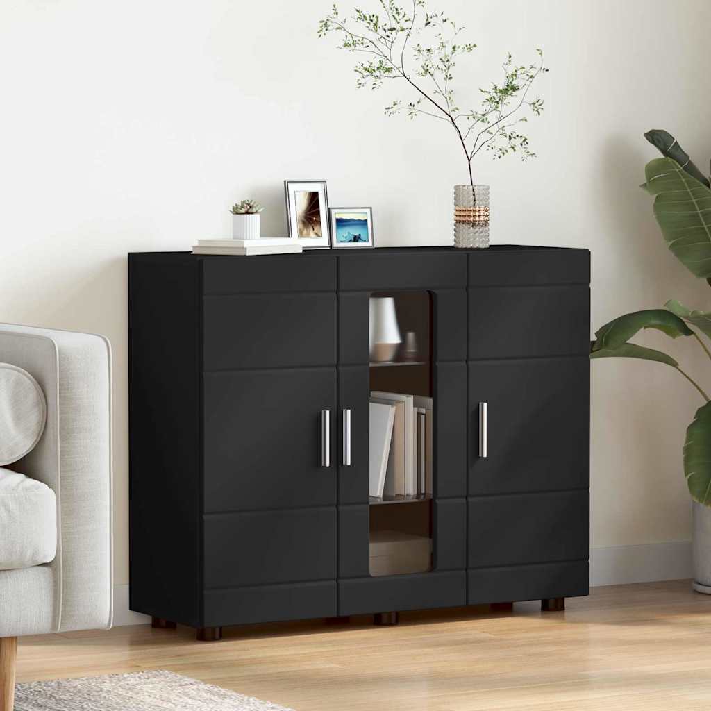 Armadio in Legno Nero 88,5 x 30,5 x 73 cm Legno multistrato