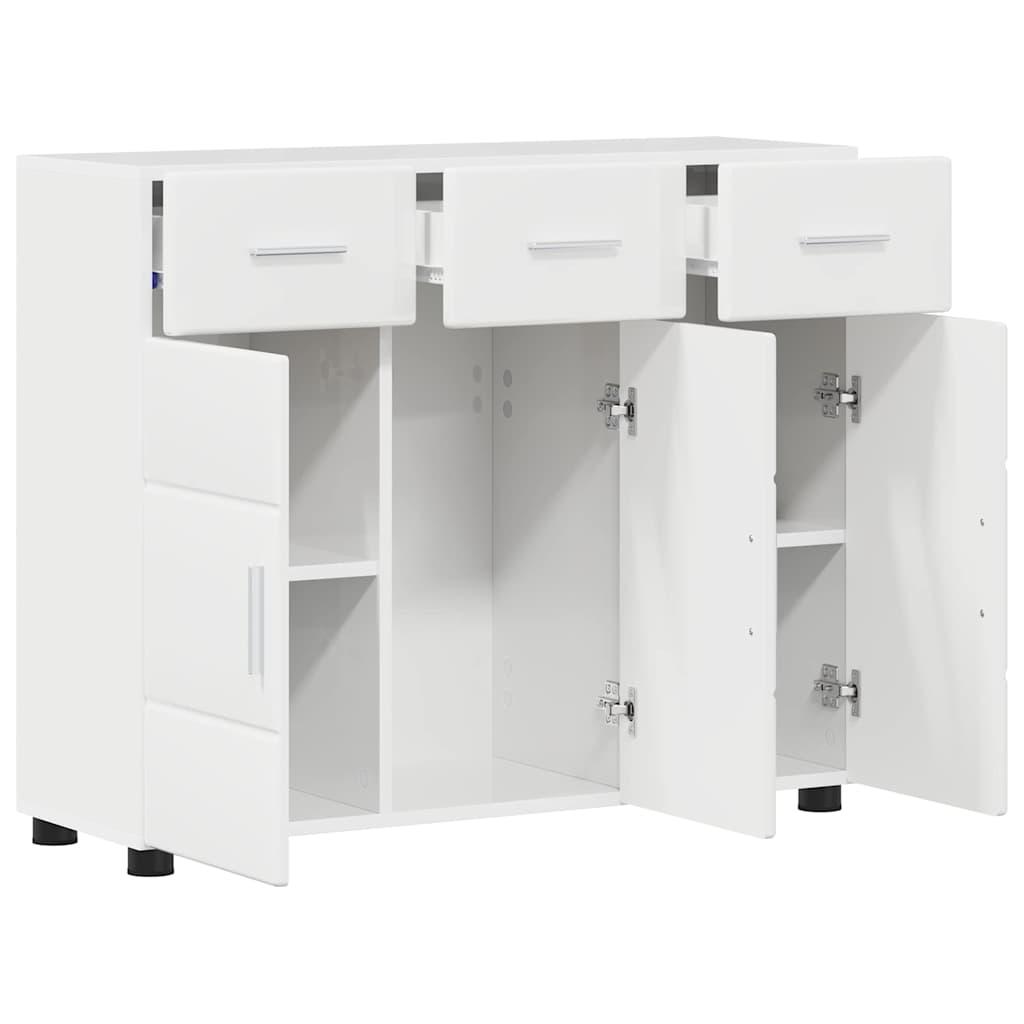 Credenza con porta FLORIN Bianco Lucido 88,5 x 30,5 x 73 cm