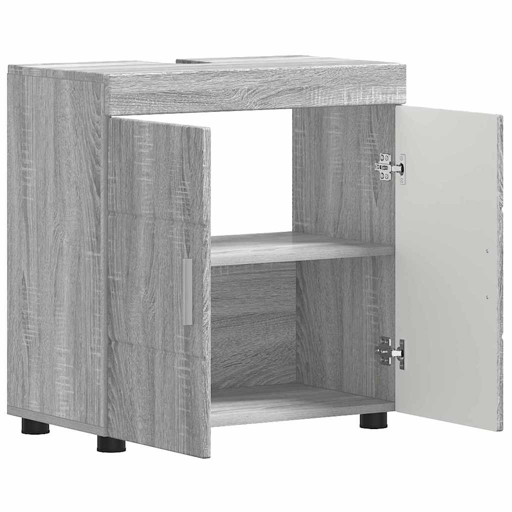 Set di Armadi da Bagno TULUM Grigio Sonoma 60 x 34 x 63 cm