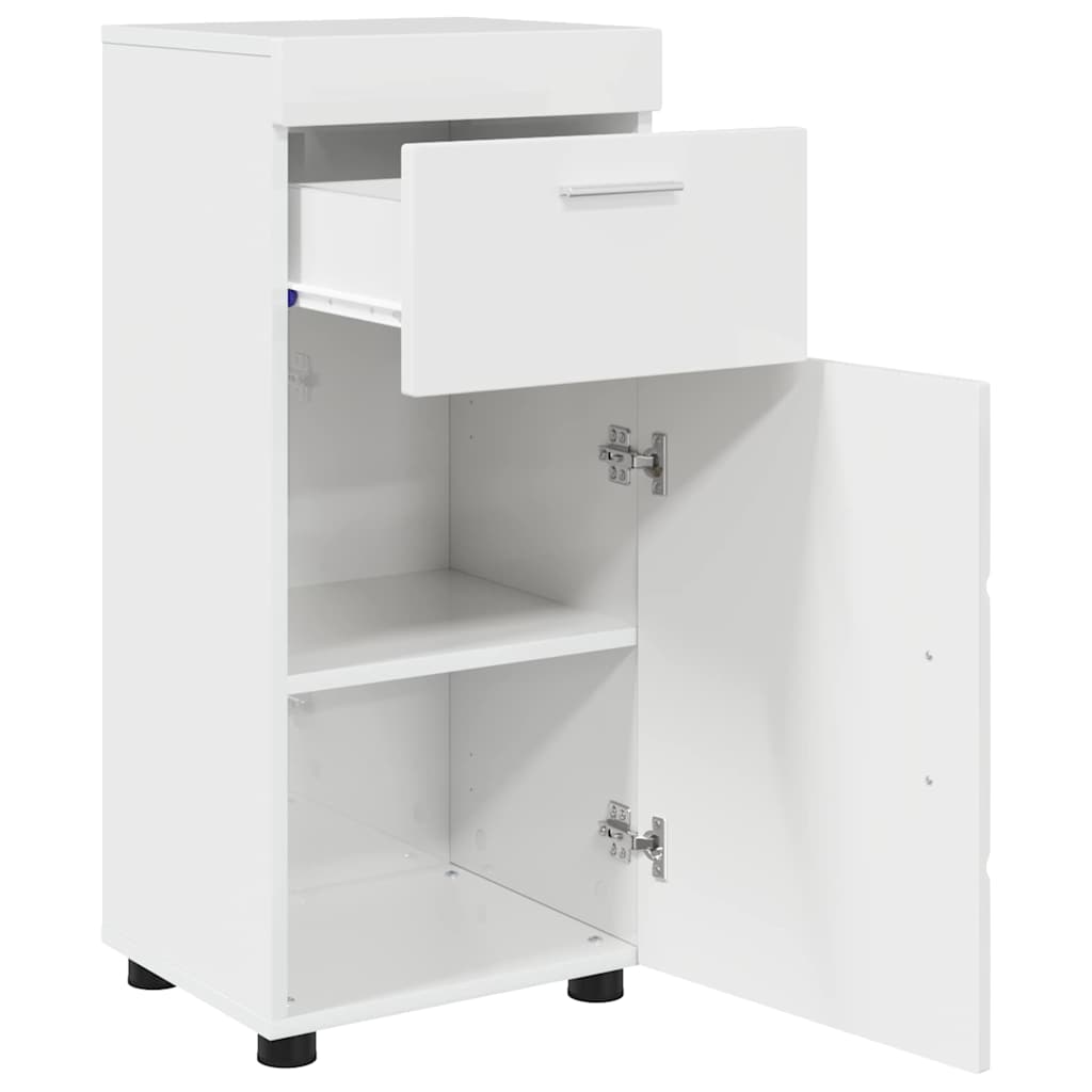 Set di Armadi da Bagno TULUM Bianco Lucido 37 x 31,5 x 82 cm