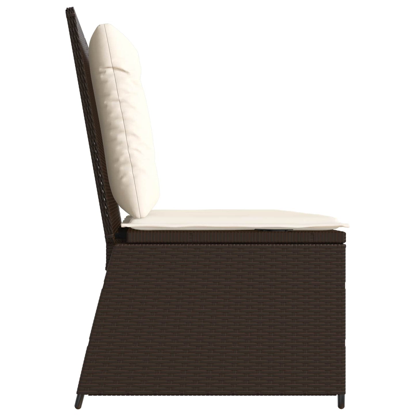 Panchina da giardino Marrone polyrattan