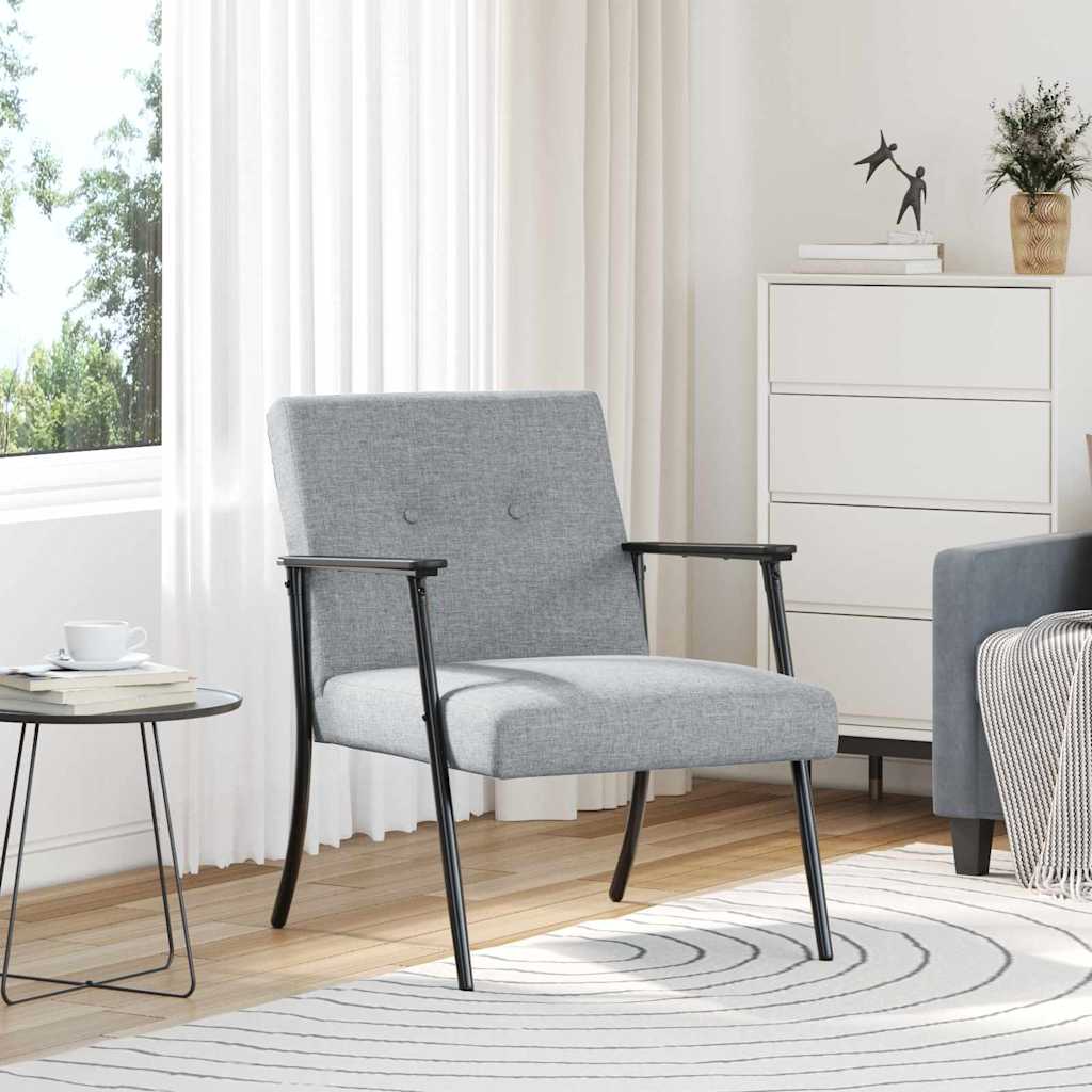 poltrona Grigio chiaro 59 x 75 x 78 cm Tessuto