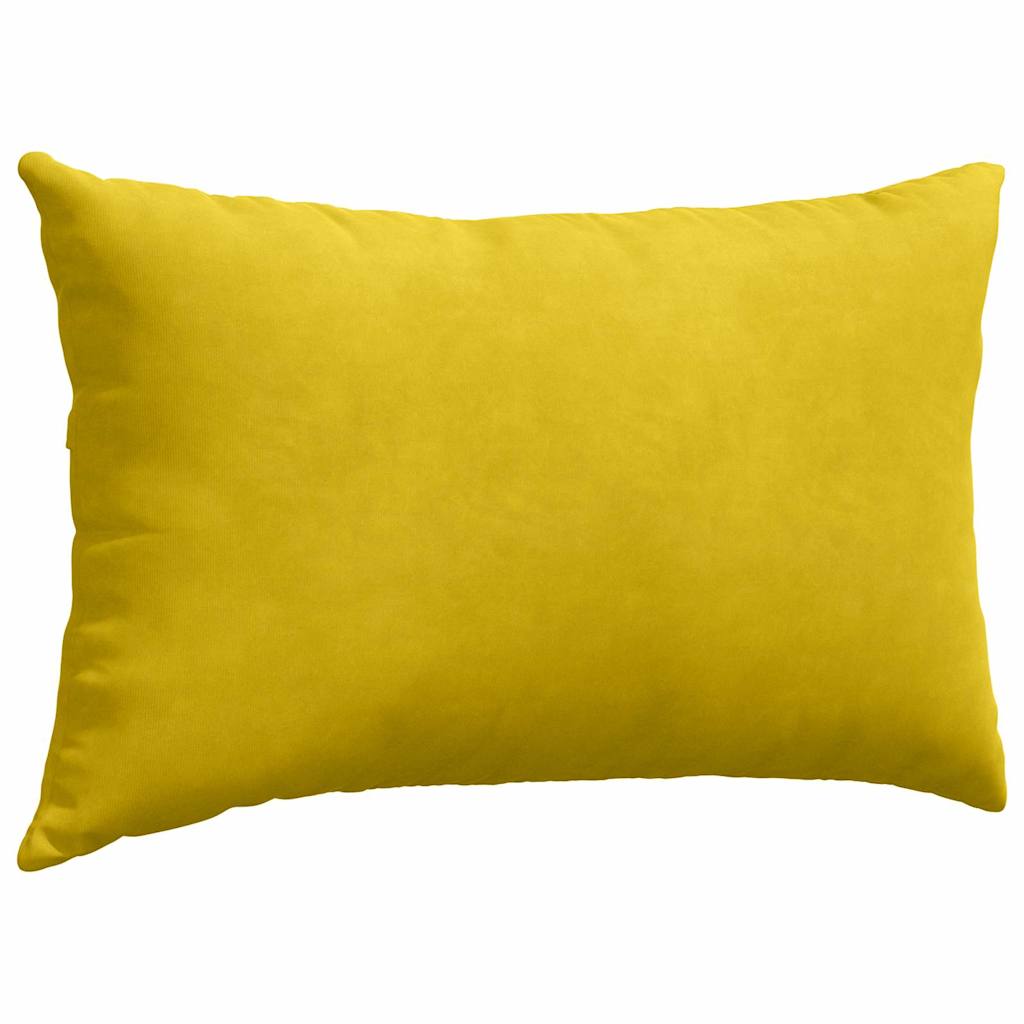 Cuscini da Divano 2 pcs Giallo 50 x 30 cm Tessuto in Cords