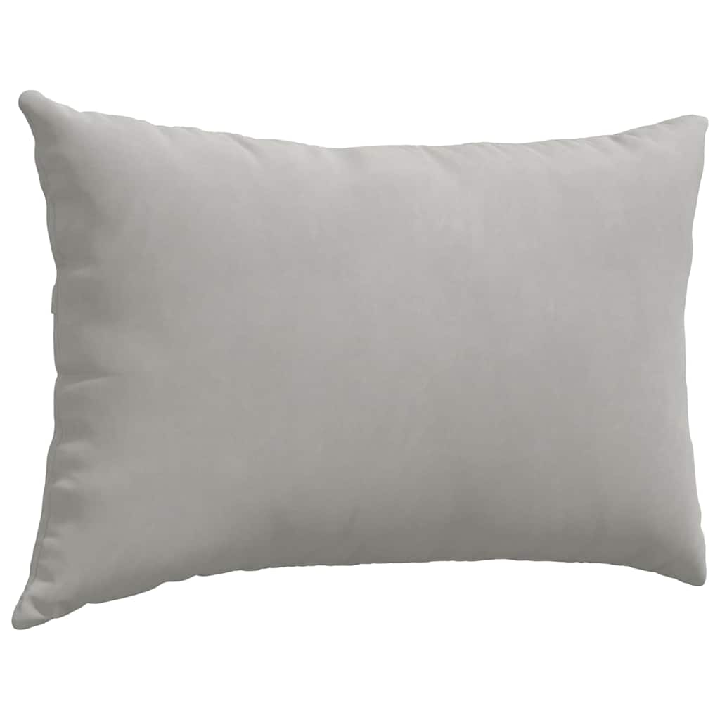 Cuscini da Divano 2 pcs Grigio chiaro 60 x 40 cm Tessuto