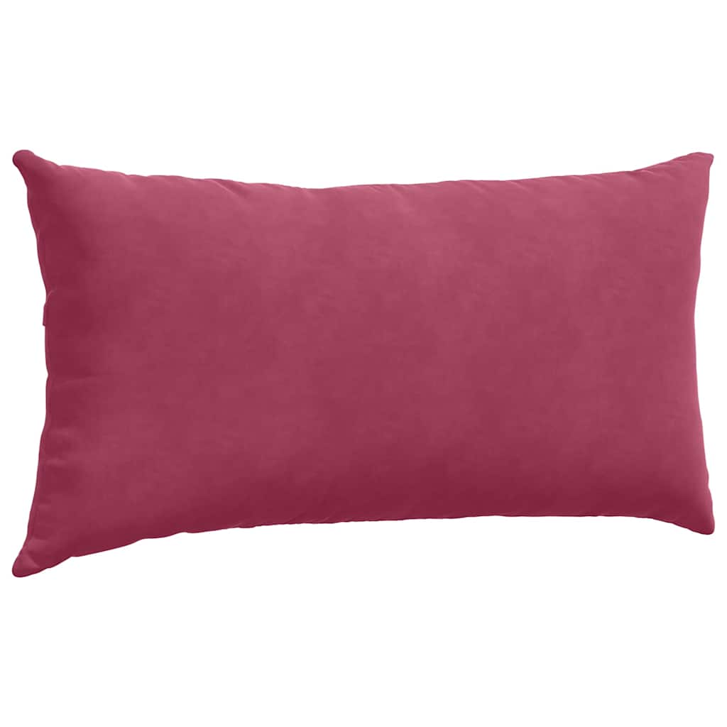 Cuscini da Divano 2 pcs Rosso Vino 80 x 40 cm Tessuto in Cords