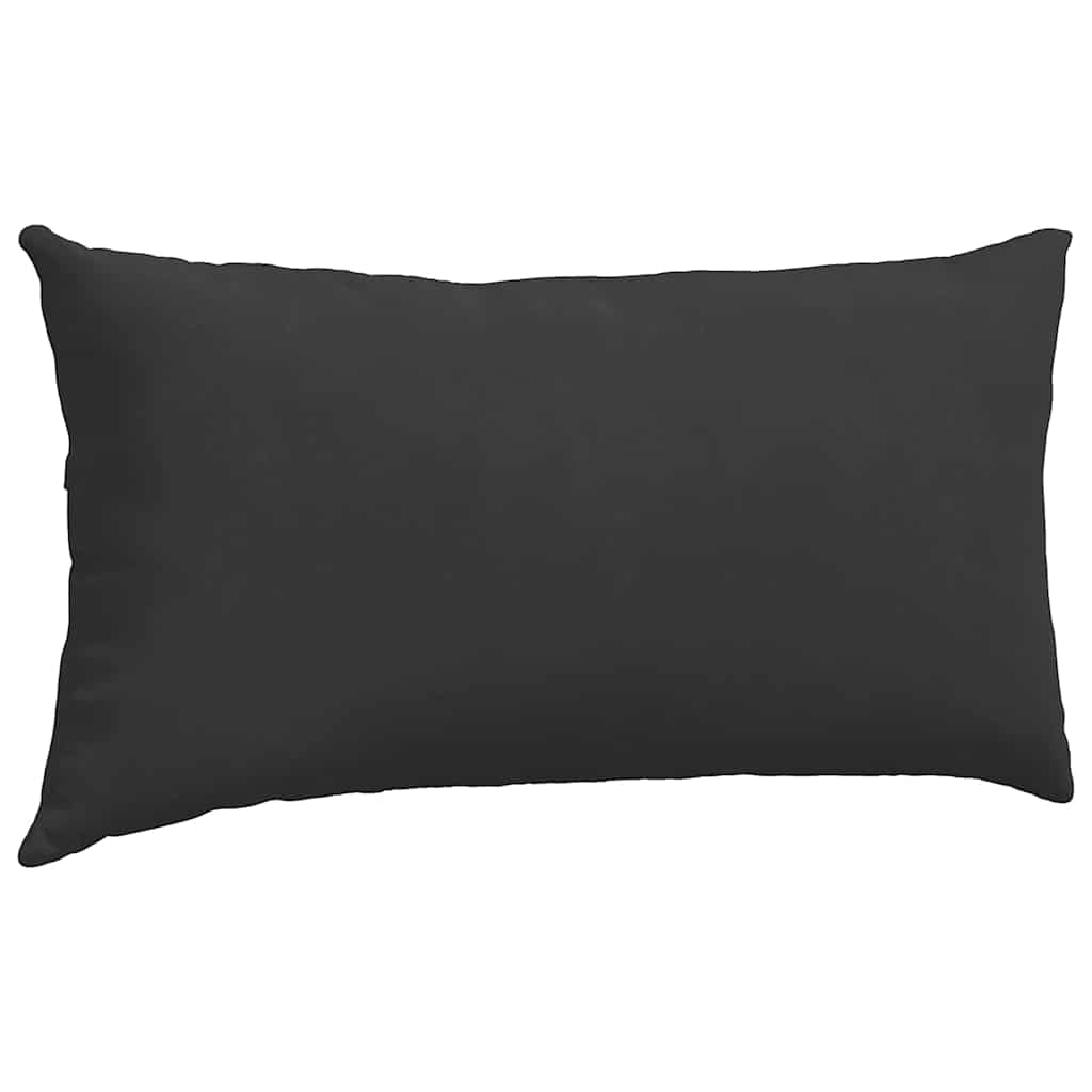 Cuscini da Divano 2 pcs Nero 80 x 40 cm Tessuto