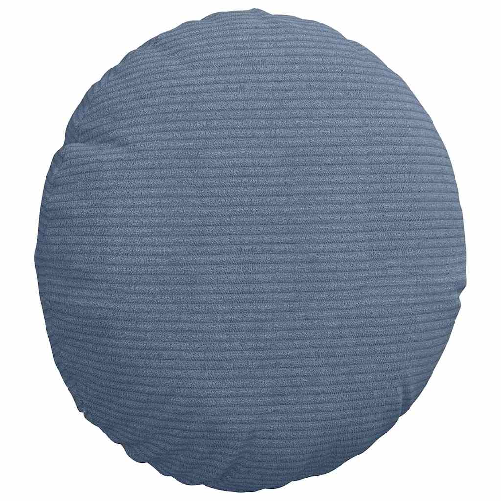 Cuscini per Seduta 2 pcs Blu Ø 30 cm Tessuto in Cords