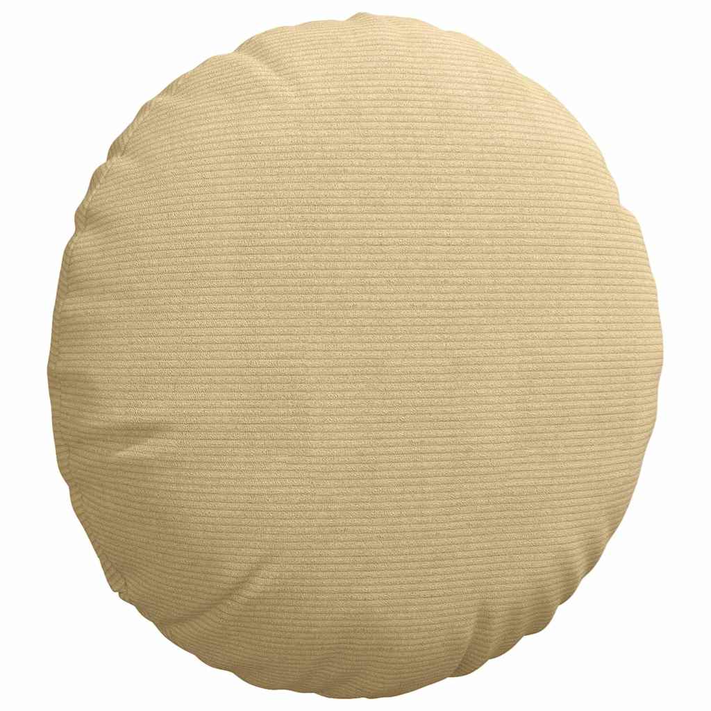 Cuscini per Seduta 2 pcs Grigio Verde Ø 50 cm Tessuto in Cords