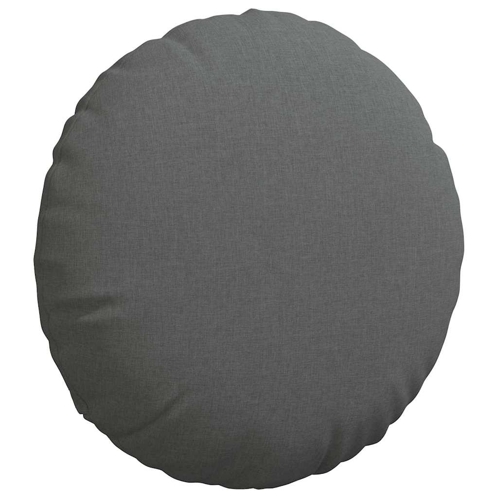 Cuscini per Seduta 2 pcs Grigio scuro Ø60 x 21 cm Tessuto