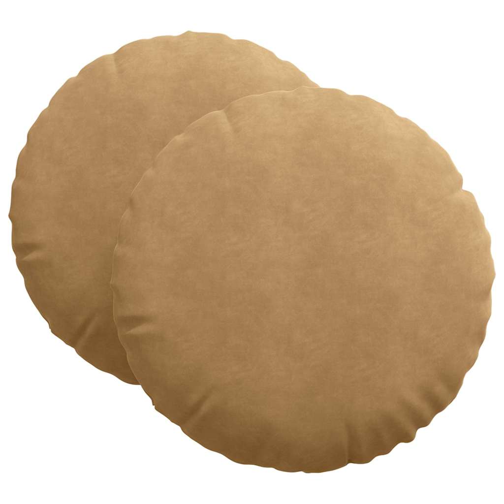 Cuscini per Seduta 2 pcs Marrone Ø 80 x 29 cm Velluto