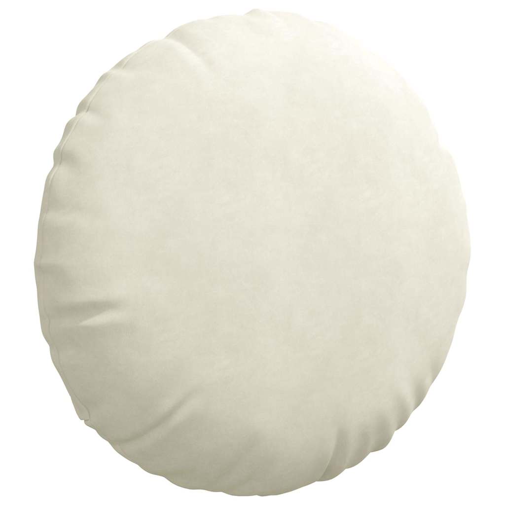 Cuscini per Seduta 2 pcs Crema Ø 80 x 29 cm Velluto