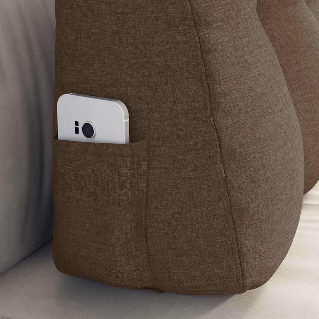 Cuscino per Schiena Marrone 80 x 24 x 50 cm Tessuto