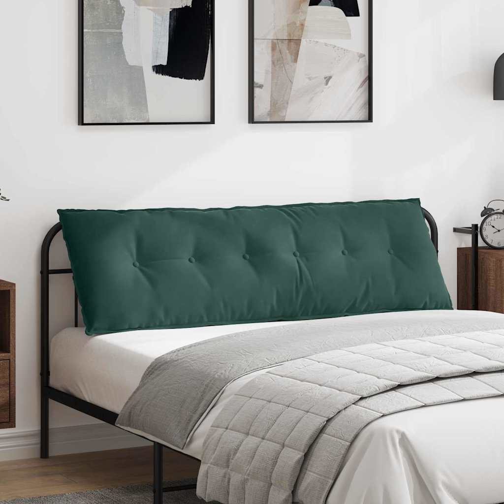 Cuscino per Schiena Verde Scuro 160 x 50 cm Tessuto in Cords