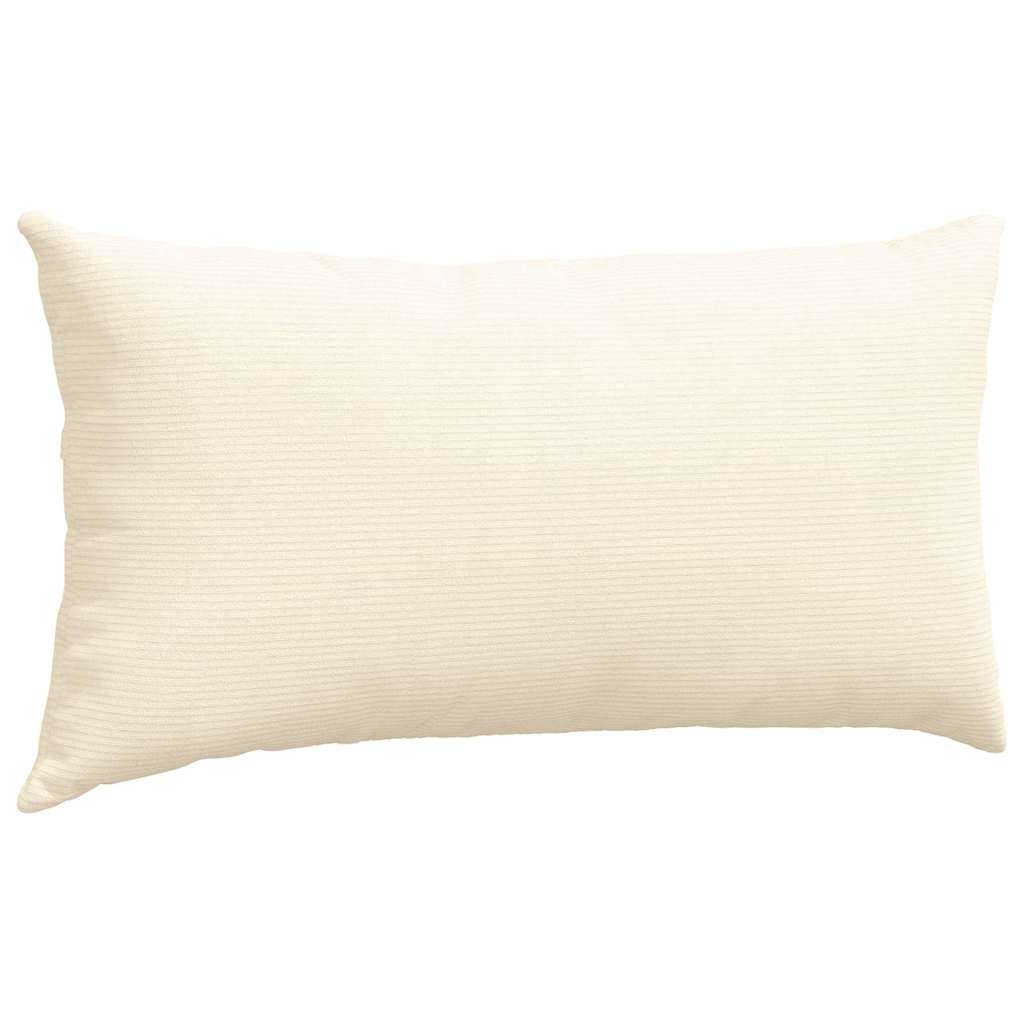 Cuscini da Divano 2 pcs Crema 80 x 40 cm Tessuto in Cords