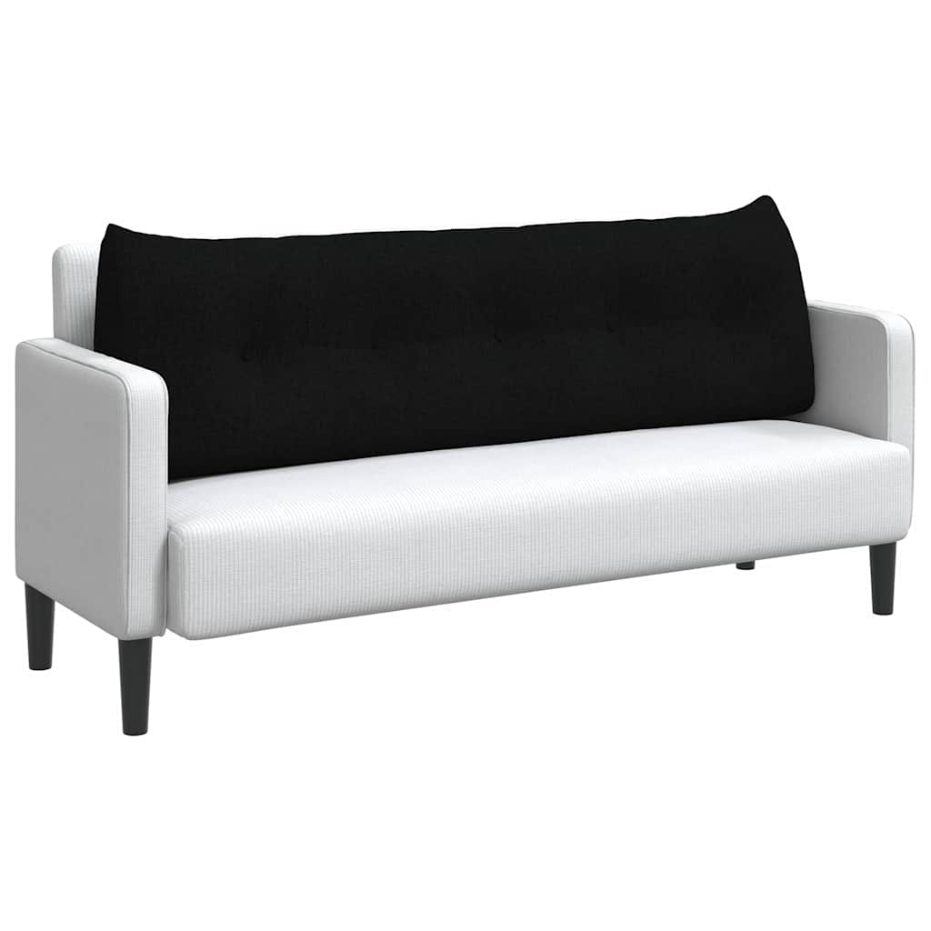 Cuscino per Schiena Nero 160 x 24 x 50 cm Tessuto