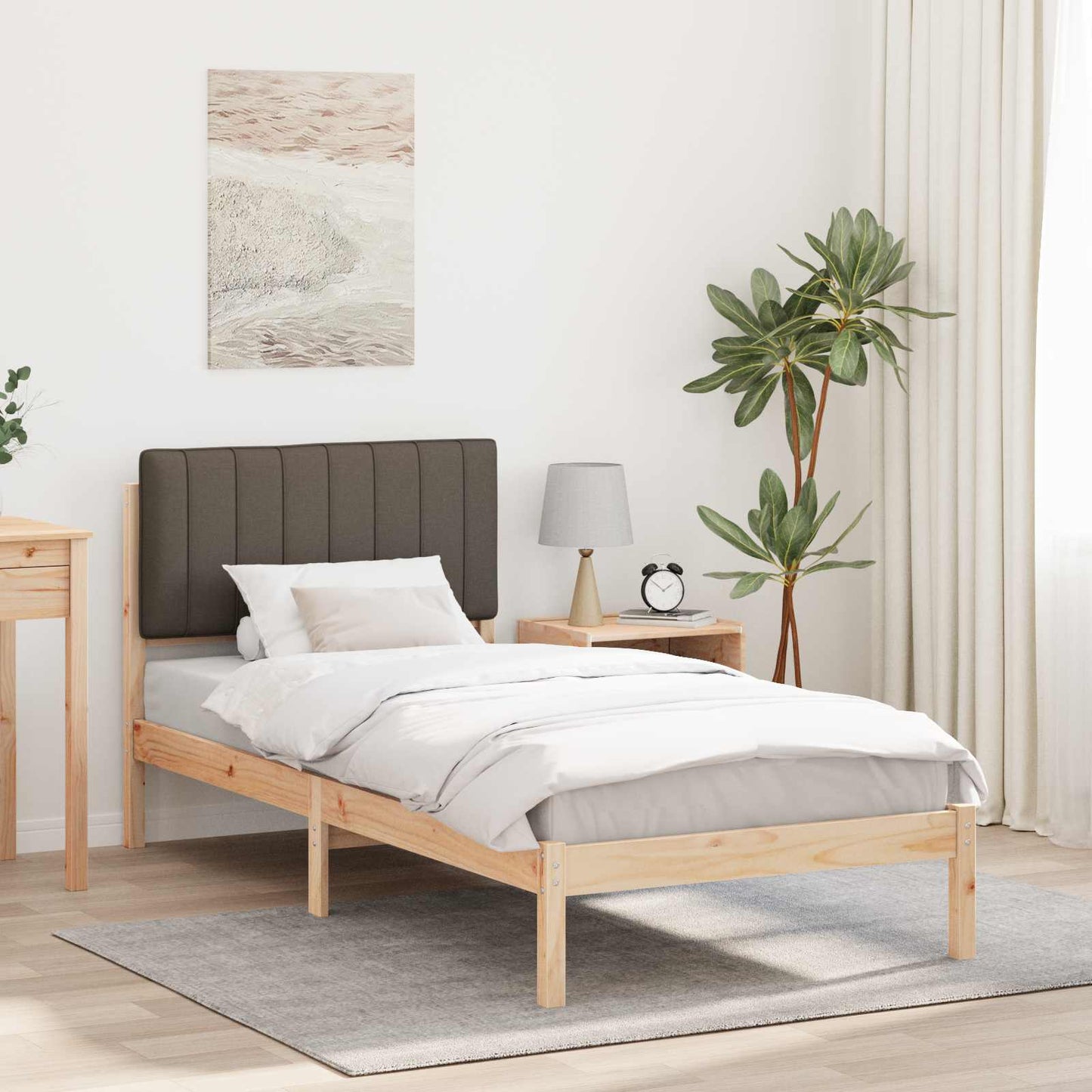 Letto con Testiera Rivestita Talpa 90 x 190 cm