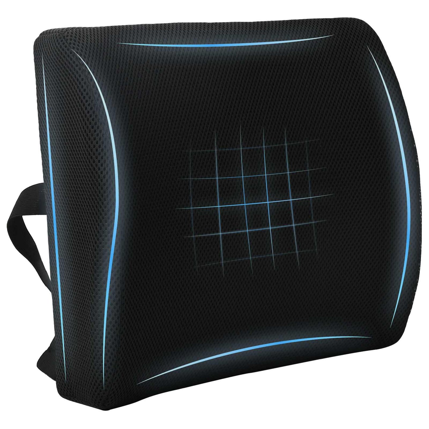 Cuscino per Schiena Nero 35,5 x 30 x 12 cm Schiuma Memory