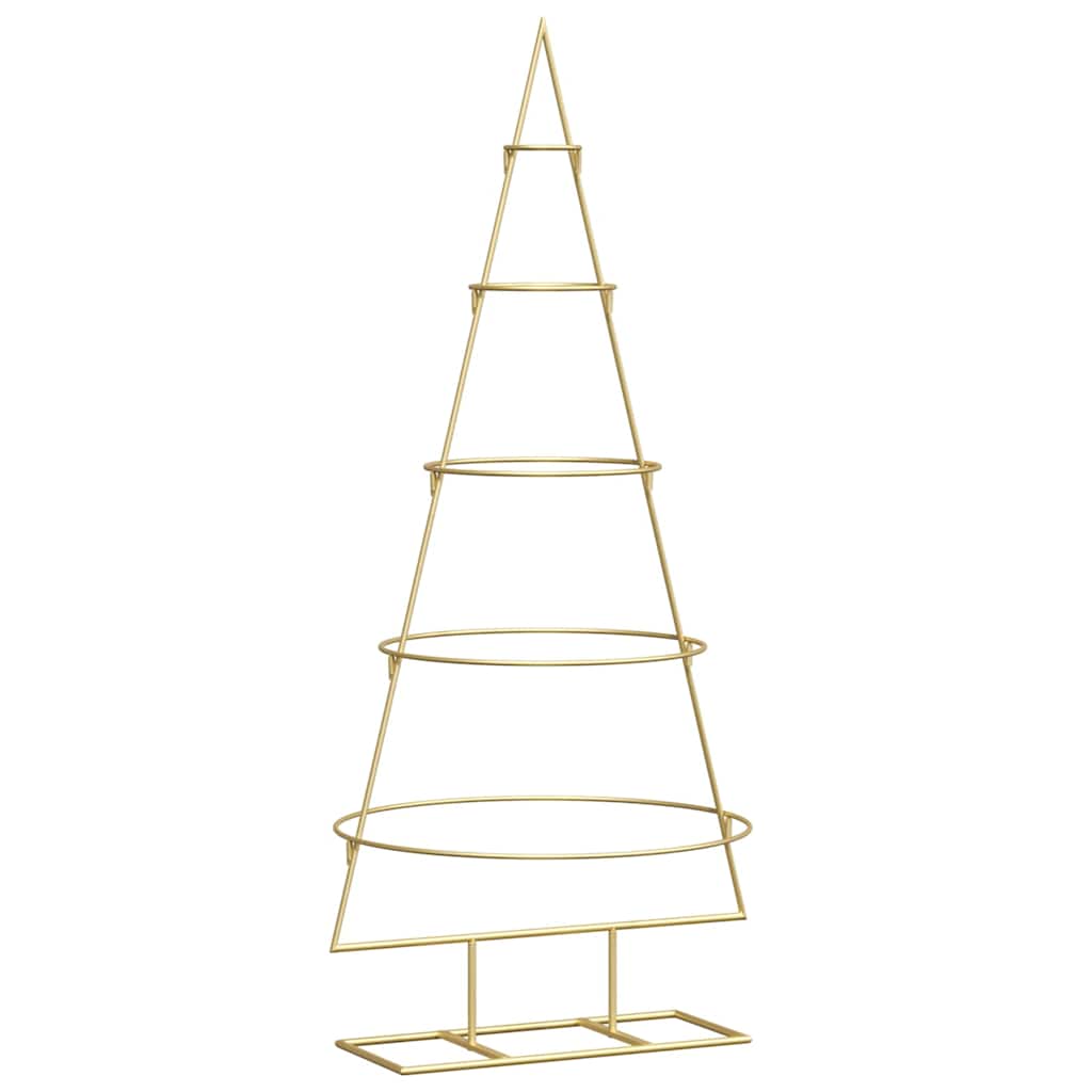 Albero di Natale in metallo con supporto Oro 124,5 cm