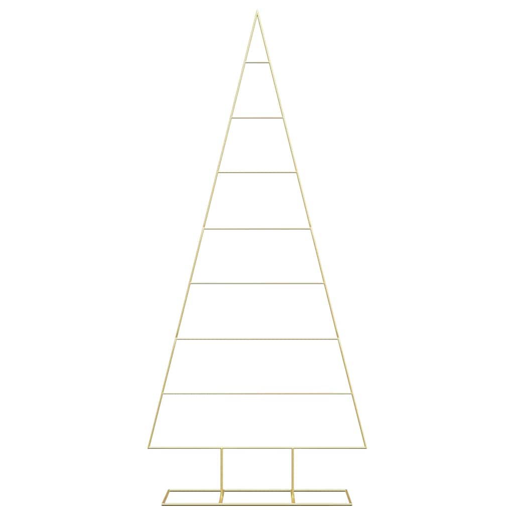 Albero di Natale in metallo con supporto Oro 211 cm