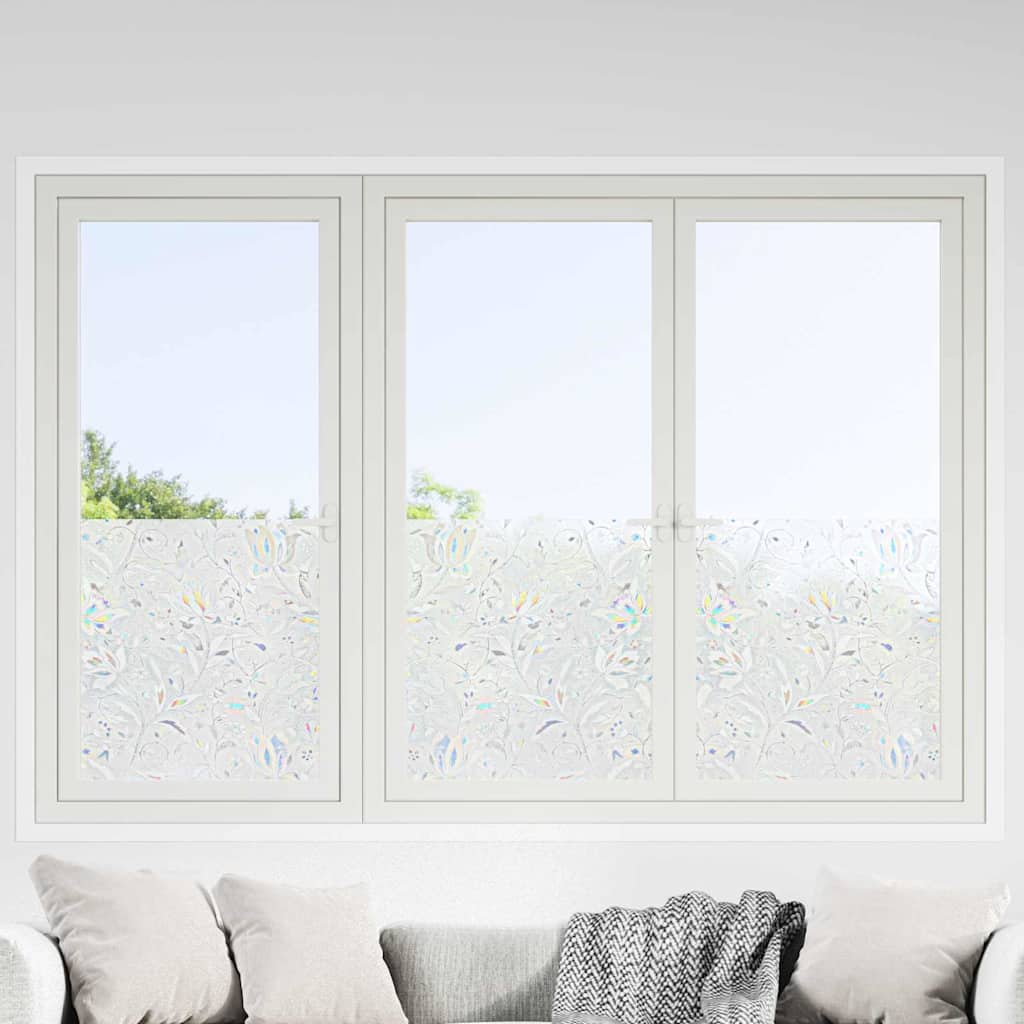 Film per Finestra Statico Motivo Fiori 45 x 500 cm PVC