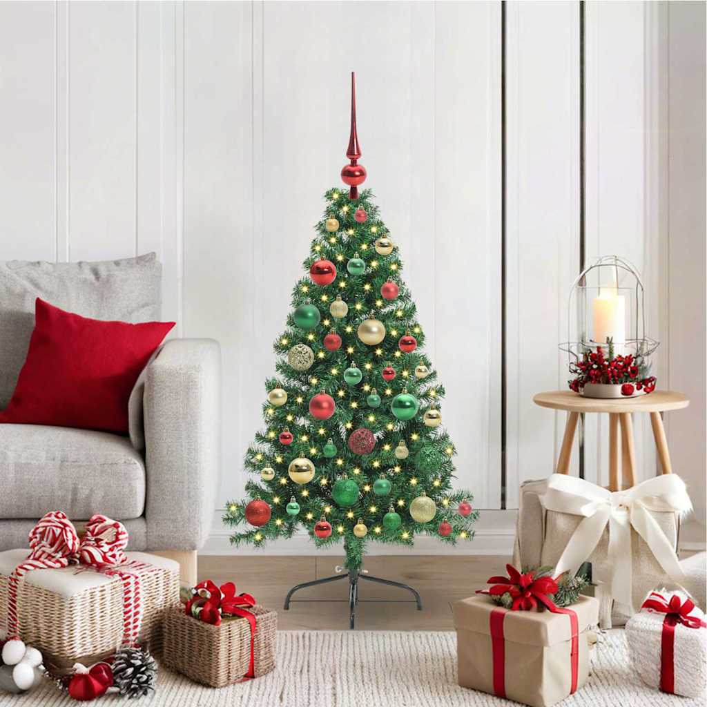 Albero di Natale artificiale con luci integrate Verde 120 cm