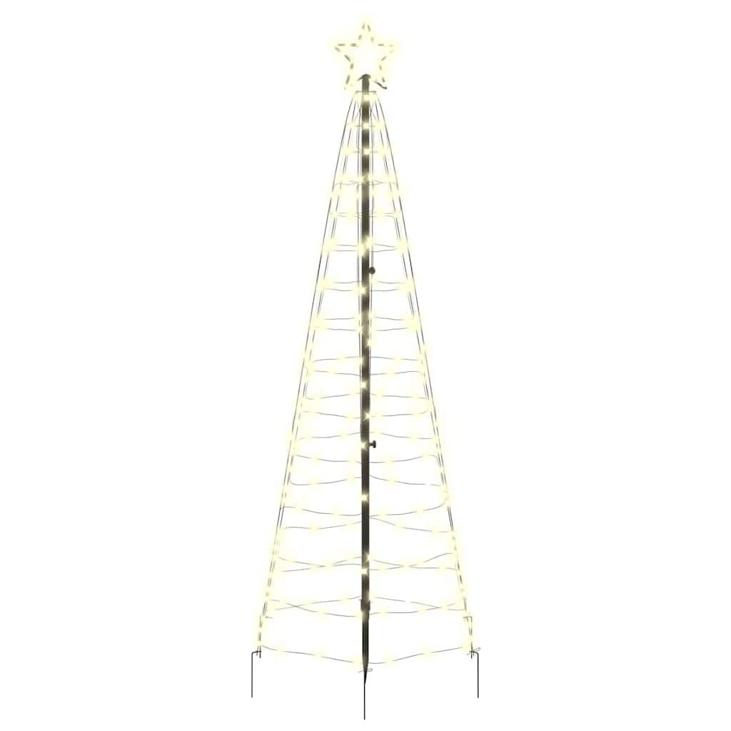 Albero di Natale LED con picchetti per il terreno Bianco caldo