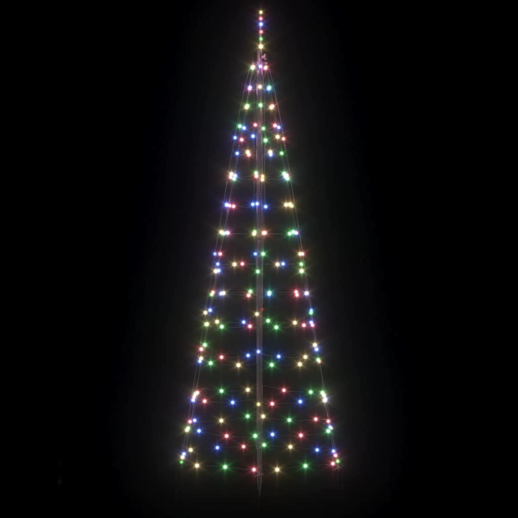 Albero di Natale LED con picchetti per il terreno 250 cm Ferro